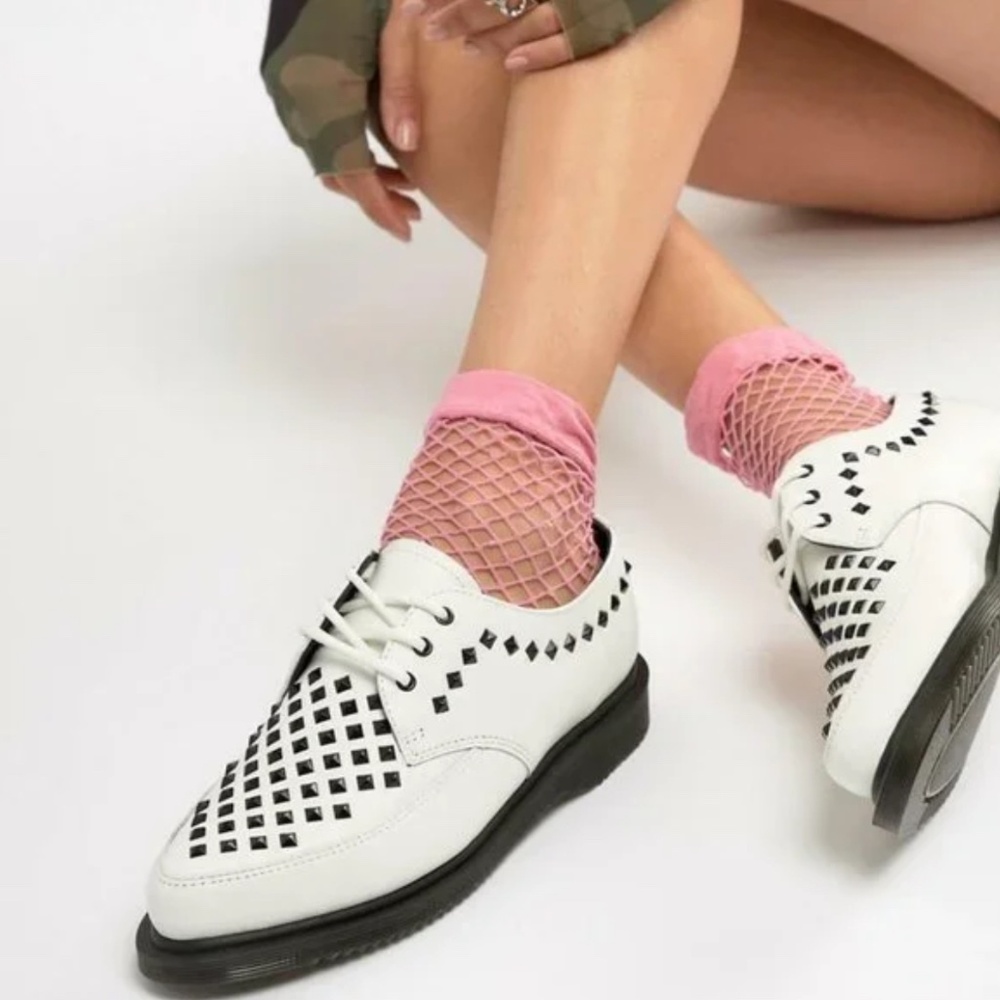Doc Martens Willis White Studded Creepers